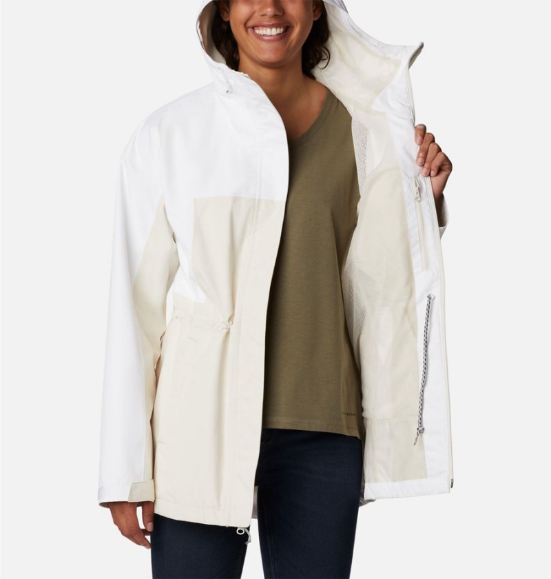 White Columbia Hikebound Long Women's Rain Jacket | 94275PLXT