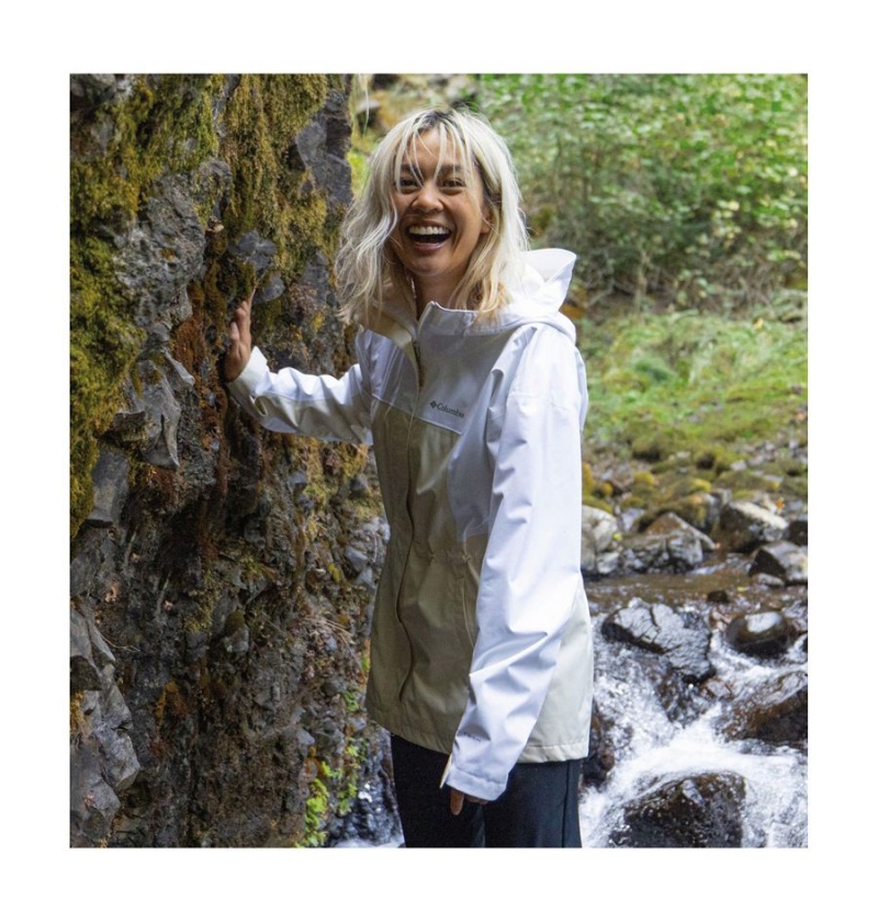 White Columbia Hikebound Long Women's Rain Jacket | 94275PLXT