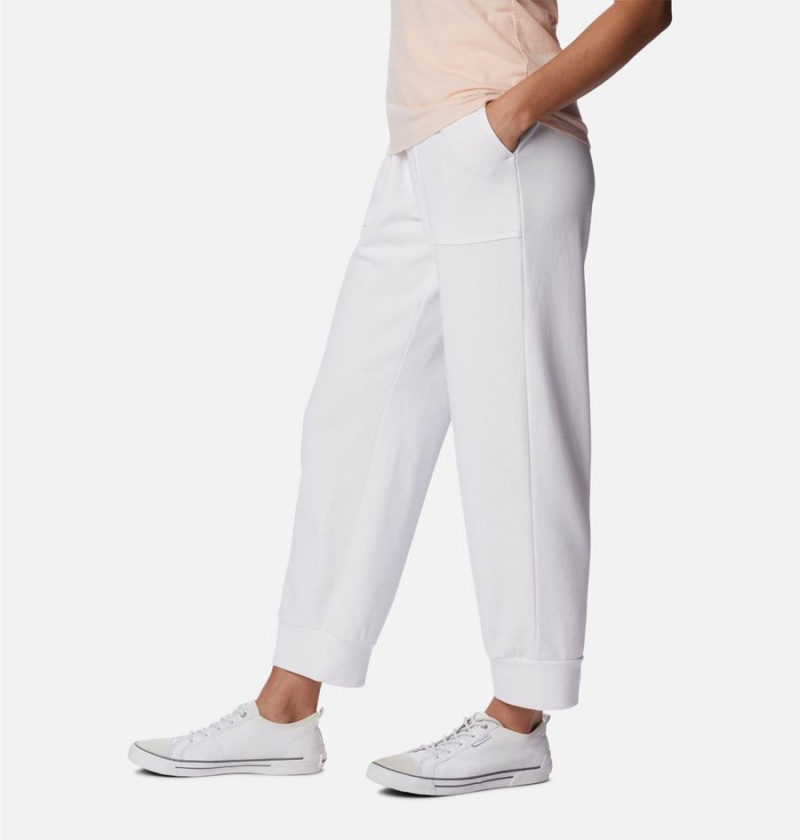 White Columbia Lodge French Terry Pull-On Women's Pants | 12865JVTE