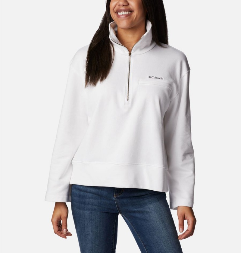 White Columbia Lodge French Terry Women's Pullover | 03192GNKI