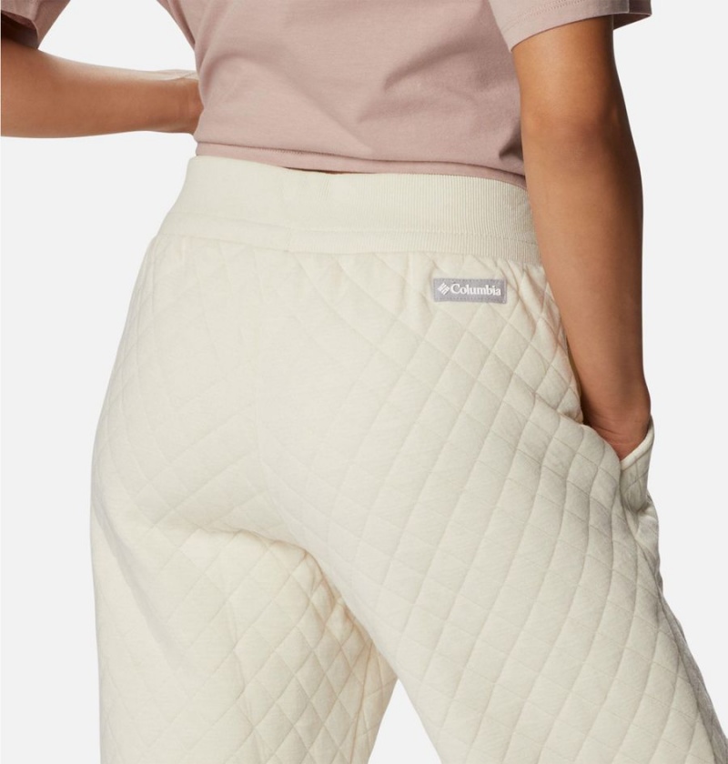 White Columbia Lodge Quilted Joggers Women's Pants | 82731LFCD