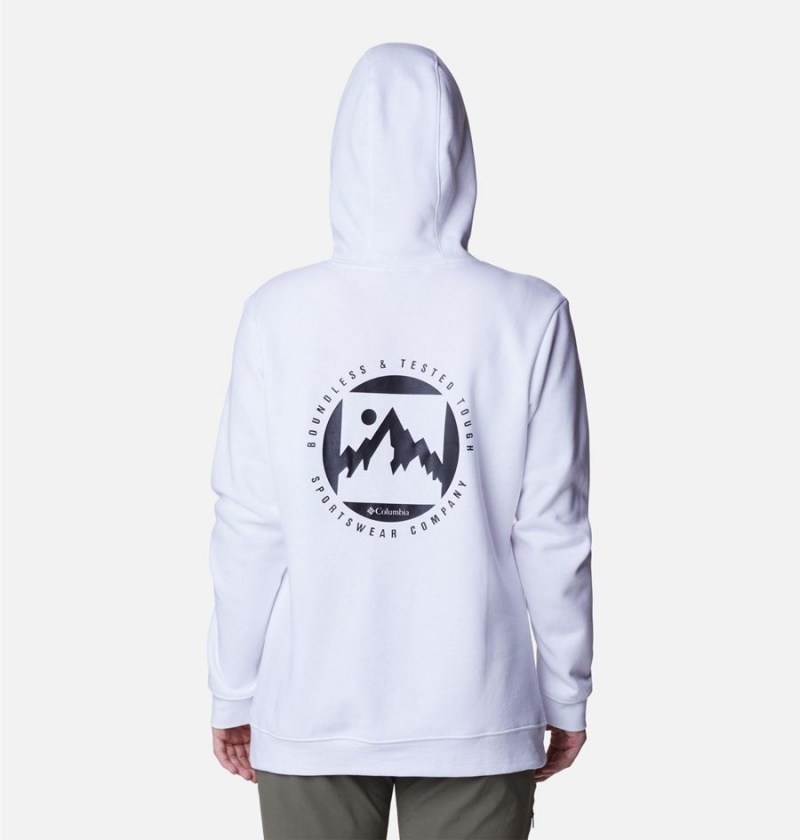 White Columbia Logo II Women's Hoodie | 40139JBLO