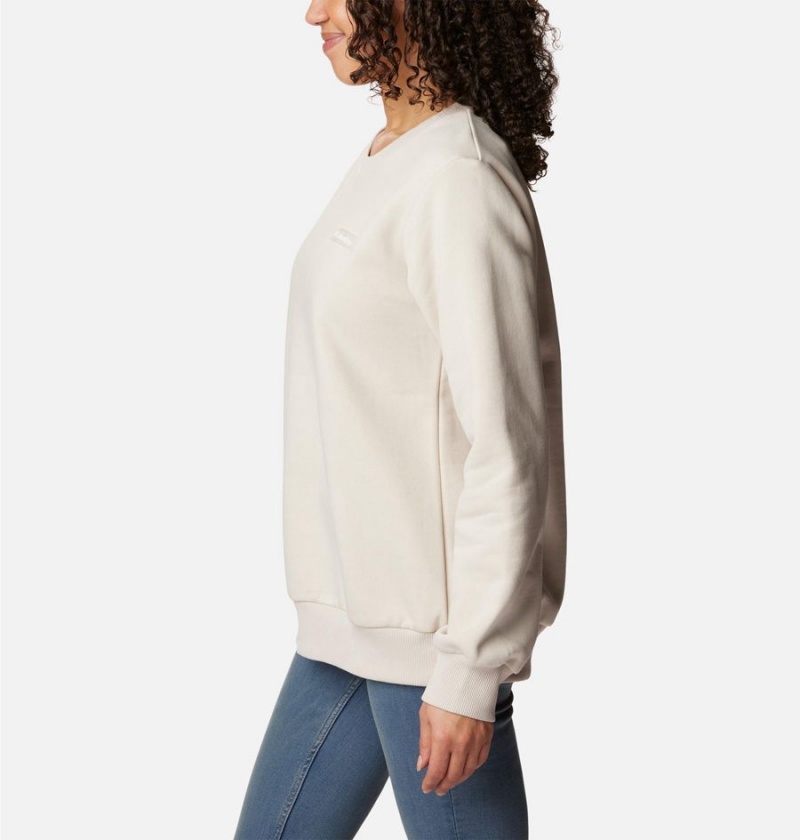 White Columbia Marble Canyon Crew Sweatshirt Women's Pullover | 30659HIZJ