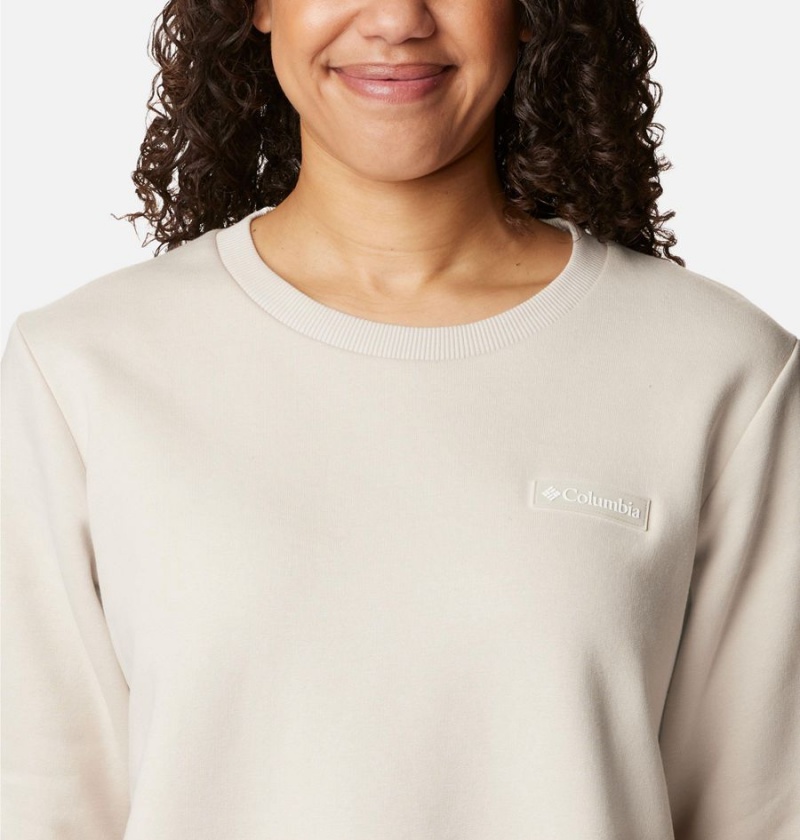 White Columbia Marble Canyon Crew Sweatshirt Women's Pullover | 30659HIZJ