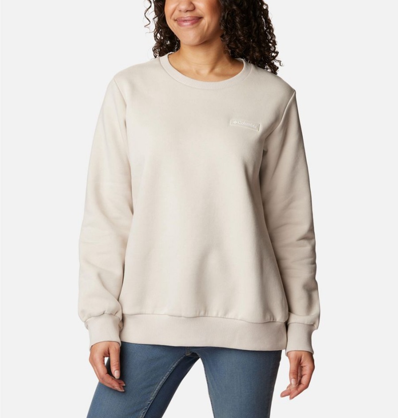 White Columbia Marble Canyon Crew Sweatshirt Women's Pullover | 30659HIZJ