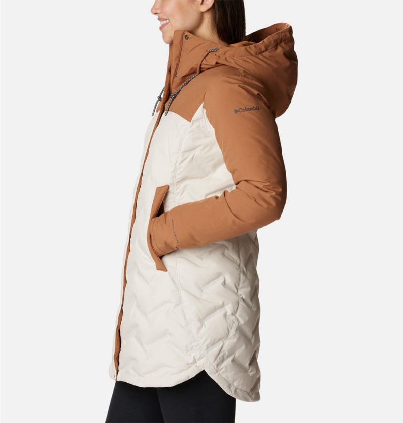 White Columbia Mountain Croo II Mid Down Women's Coats | 26104CGZW