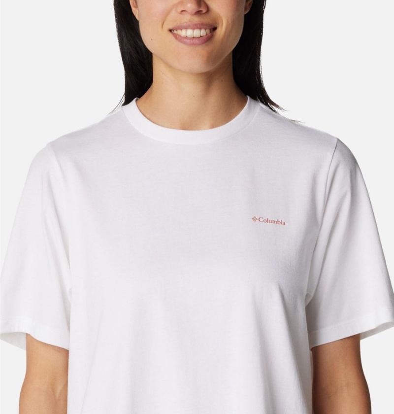 White Columbia North Cascades Relaxed Women's T-Shirt | 74916UHDO