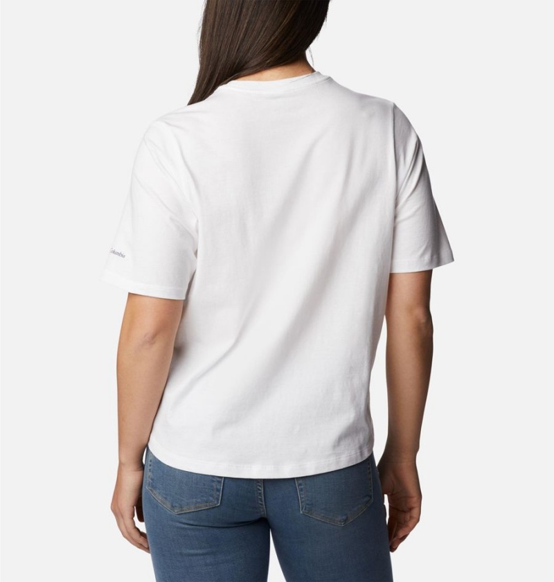 White Columbia North Cascades Relaxed Women's T-Shirt | 43876GWQJ