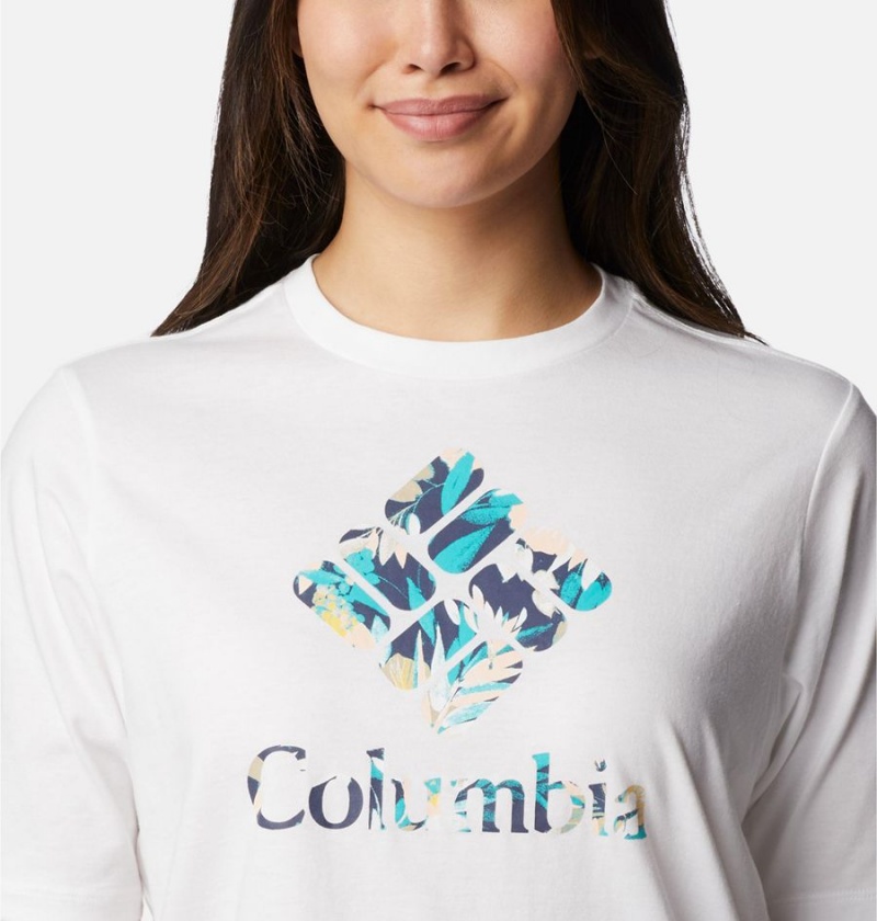 White Columbia North Cascades Relaxed Women's T-Shirt | 43876GWQJ