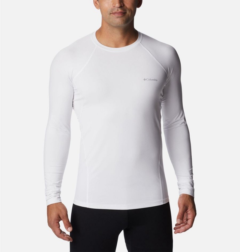 White Columbia Omni Heat Midweight Baselayer Crew Men\'s T-Shirt | 28350ZIUK