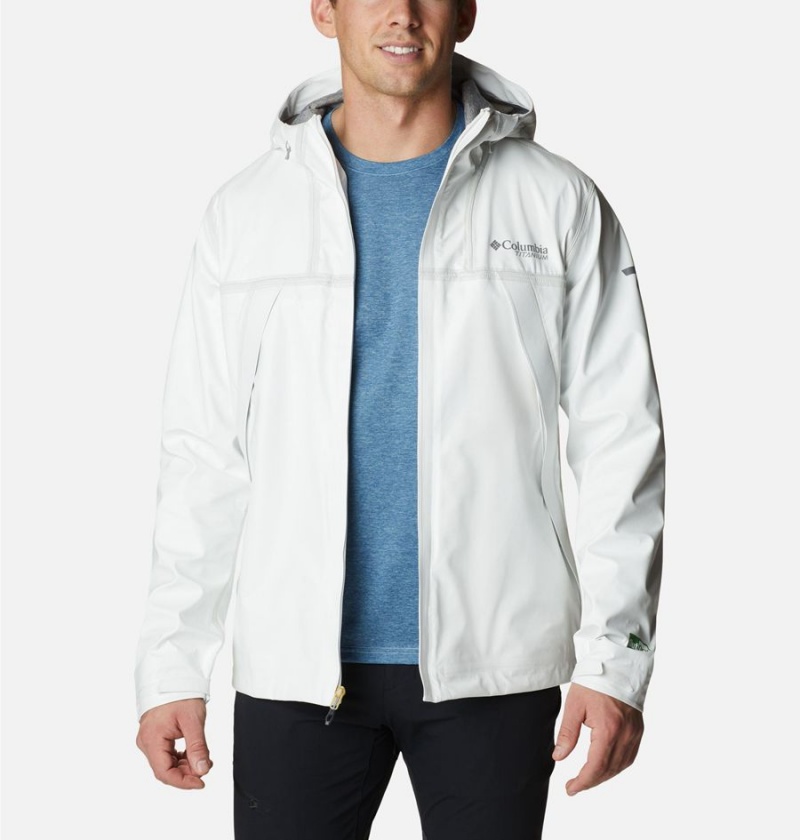 White Columbia OutDry Extreme Eco II Tech Shell Men's Rain Jacket | 80573MPSQ