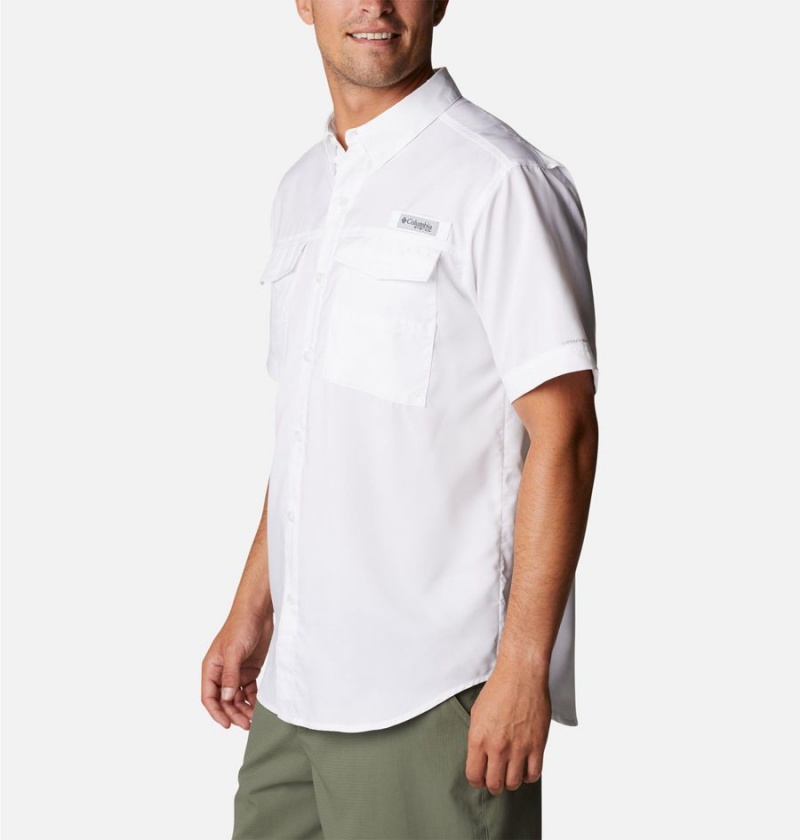 White Columbia PFG Blood and Guts IV Woven Short Sleeve Men's Shirt | 28190EMQV