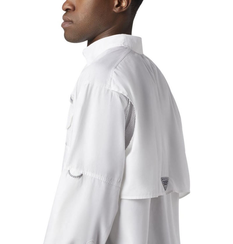 White Columbia PFG Bonehead Long Sleeve Men's Shirt | 08967BZVG