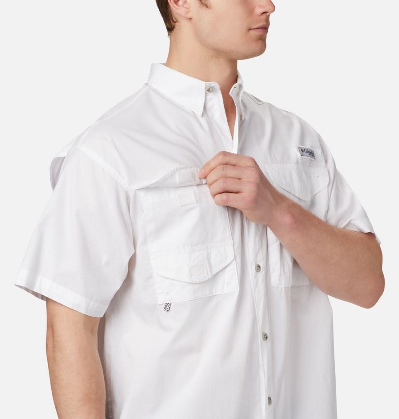 White Columbia PFG Bonehead Short Sleeve Men's Shirt | 28637VQNY