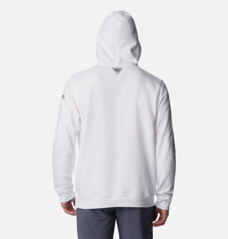 White Columbia PFG Elements Men's Hoodie | 36917IZWE