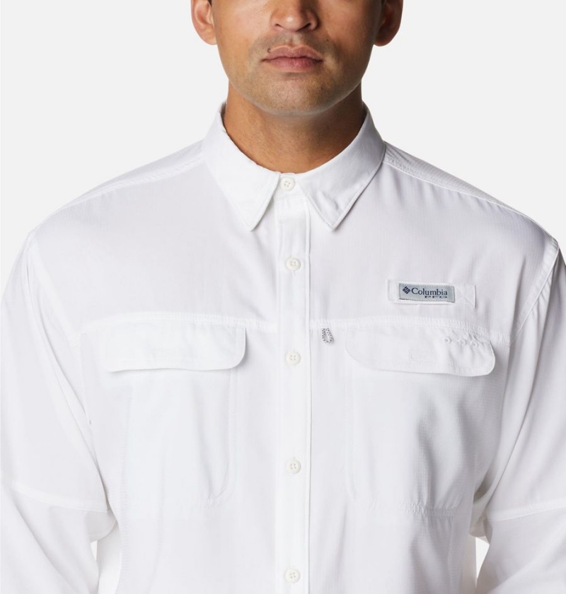 White Columbia PFG Skiff Guide Woven Long Sleeve Men's Shirt | 47382FXKH