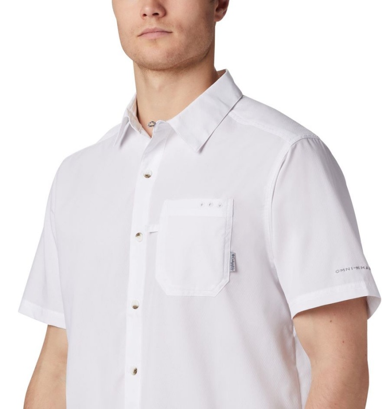 White Columbia PFG Slack Tide Camp Men's Shirt | 15762BXGK