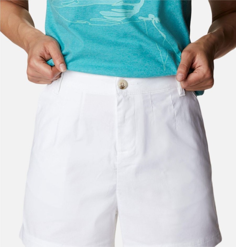 White Columbia PFG Sun Drifter Chino Women's Shorts | 13289YFPZ