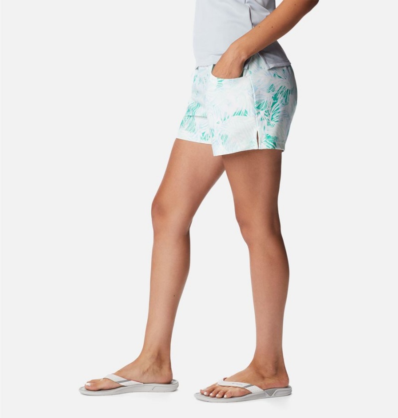 White Columbia PFG Super Slack Water Stretch Water Women's Shorts | 73495VRUC