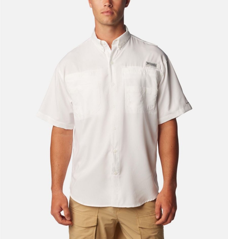 White Columbia PFG Tamiami II Short Sleeve Men\'s Shirt | 57402EBZH