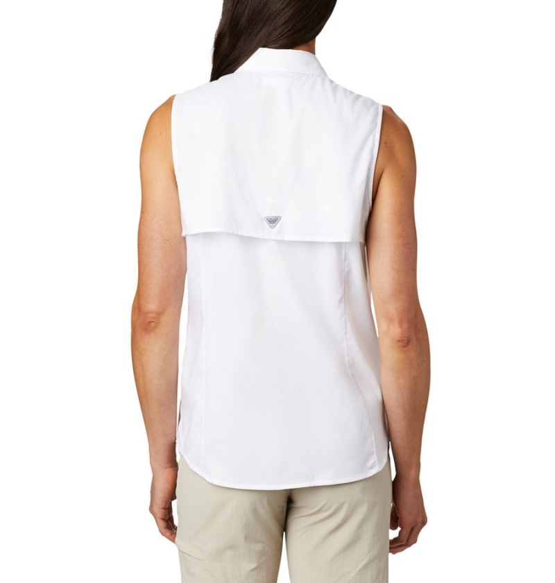 White Columbia PFG Tamiami Sleeveless Women's Tank Top | 43156XFPA