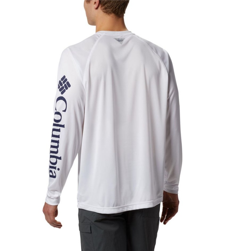 White Columbia PFG Terminal Tackle Long Sleeve Men's T-Shirt | 65239EBND