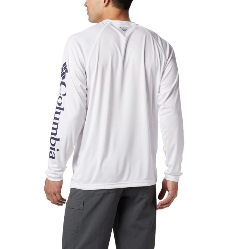 White Columbia PFG Terminal Tackle Long Sleeve Men's T-Shirt | 65239EBND