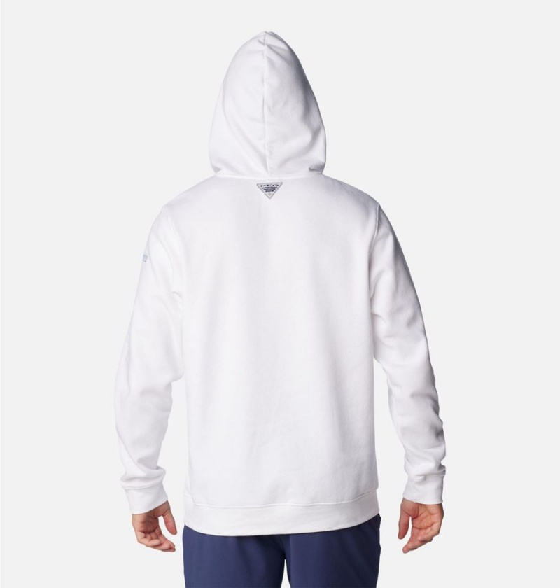 White Columbia PFG Triangle II Men's Hoodie | 29731XYLK