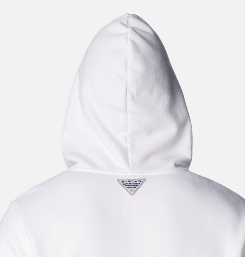 White Columbia PFG Triangle II Men's Hoodie | 29731XYLK