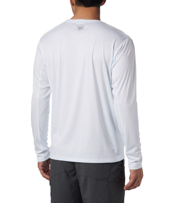 White Columbia PFG Zero Rules Long Sleeve Men's T-Shirt | 43817COBR