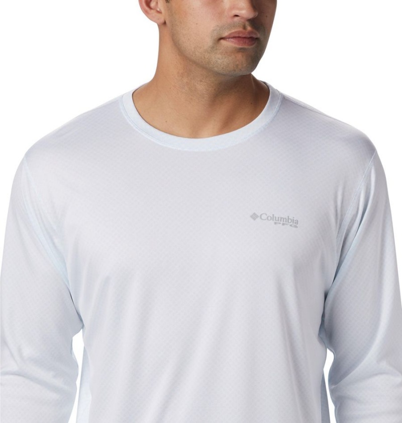 White Columbia PFG Zero Rules Long Sleeve Men's T-Shirt | 43817COBR