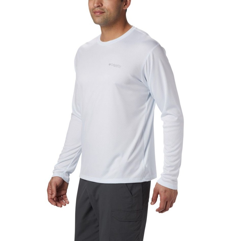 White Columbia PFG Zero Rules Long Sleeve Men's T-Shirt | 43817COBR