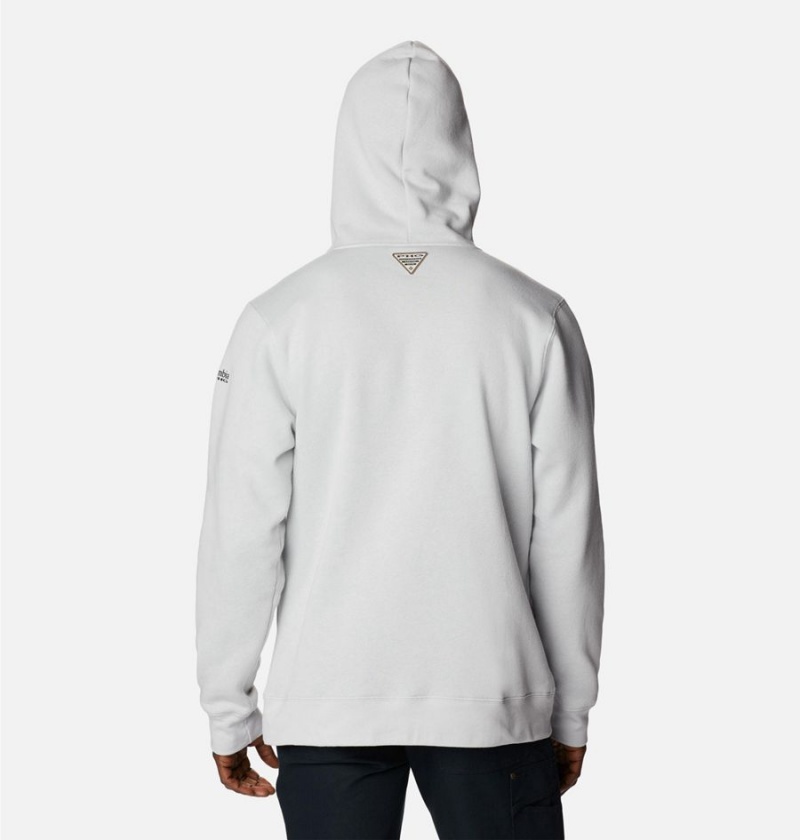 White Columbia PHG Game Flag II Men's Hoodie | 73095NIYR