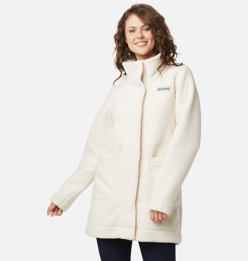 White Columbia Panorama Long Women\'s Fleece Jacket | 10347HQCA