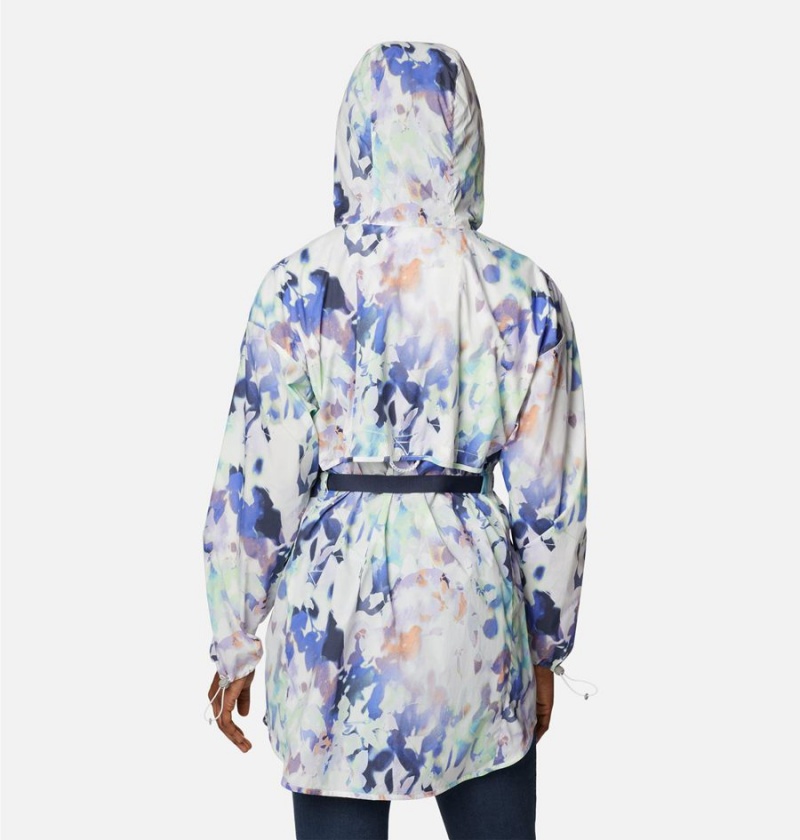 White Columbia Parkette Long Wind Jacket Women's Windbreaker | 89560UKZG