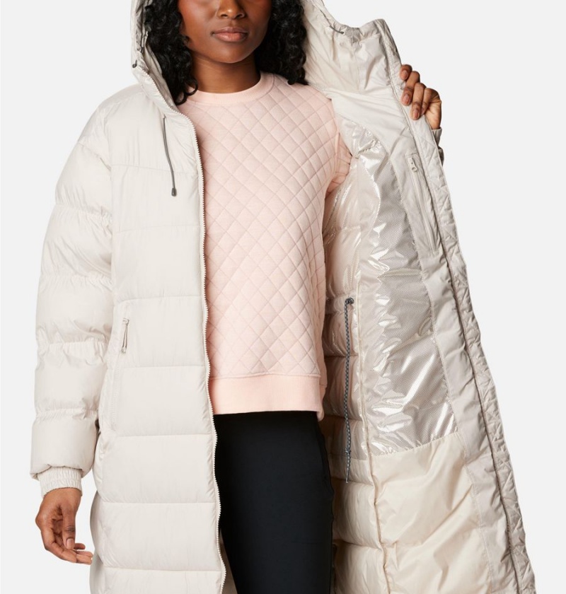 White Columbia Pike Lake II Long Women's Puffer Jacket | 28075CBDO