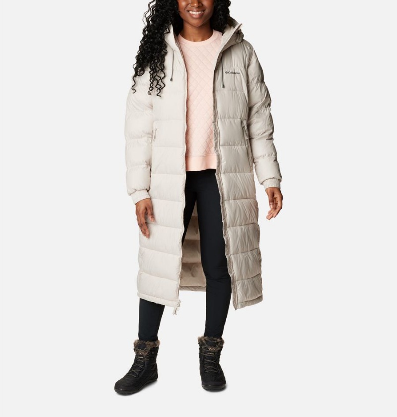 White Columbia Pike Lake II Long Women's Puffer Jacket | 28075CBDO