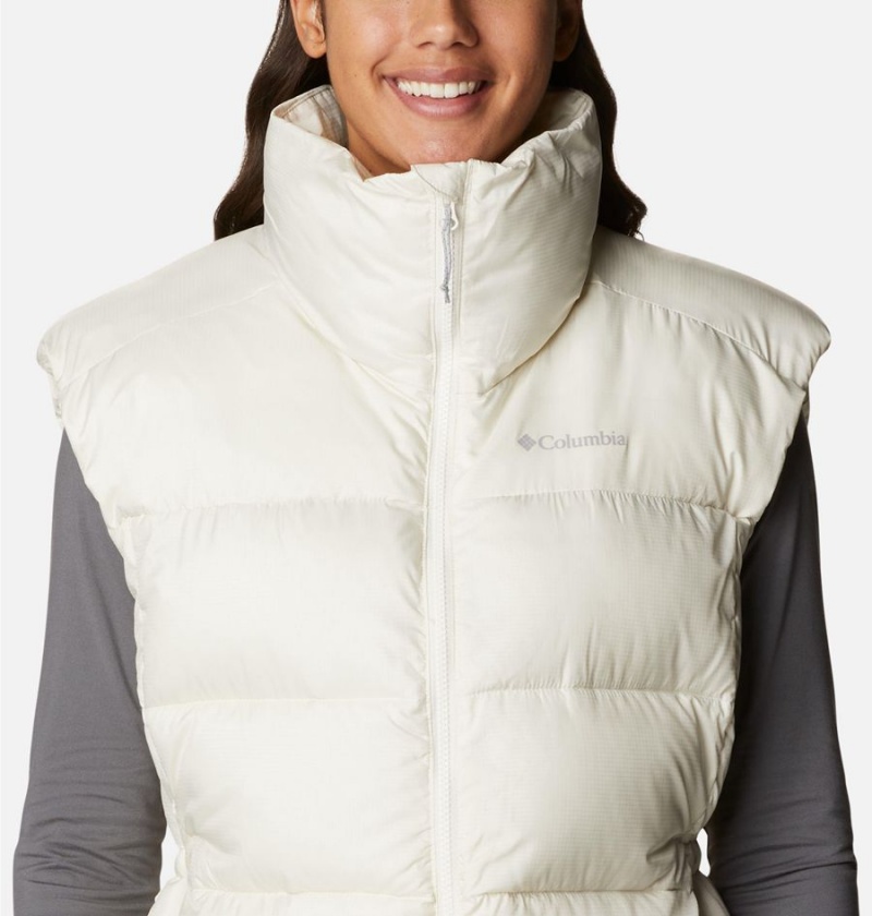 White Columbia Puffect Mid Women's Vest | 89507YMNT