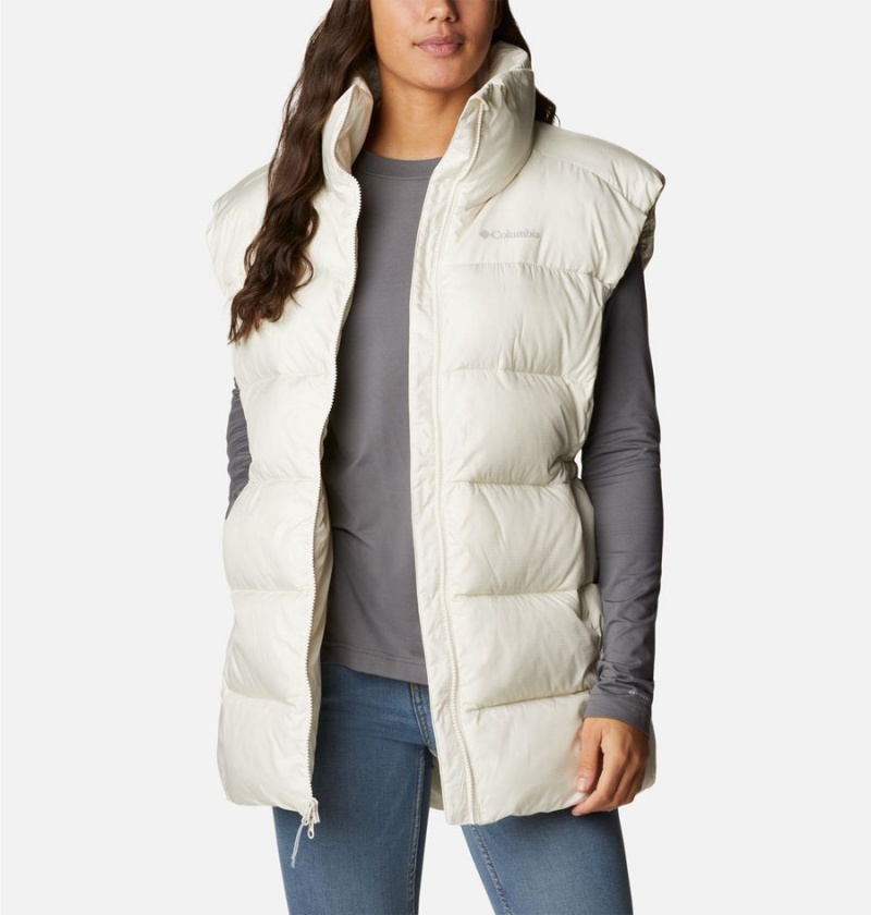 White Columbia Puffect Mid Women's Vest | 89507YMNT