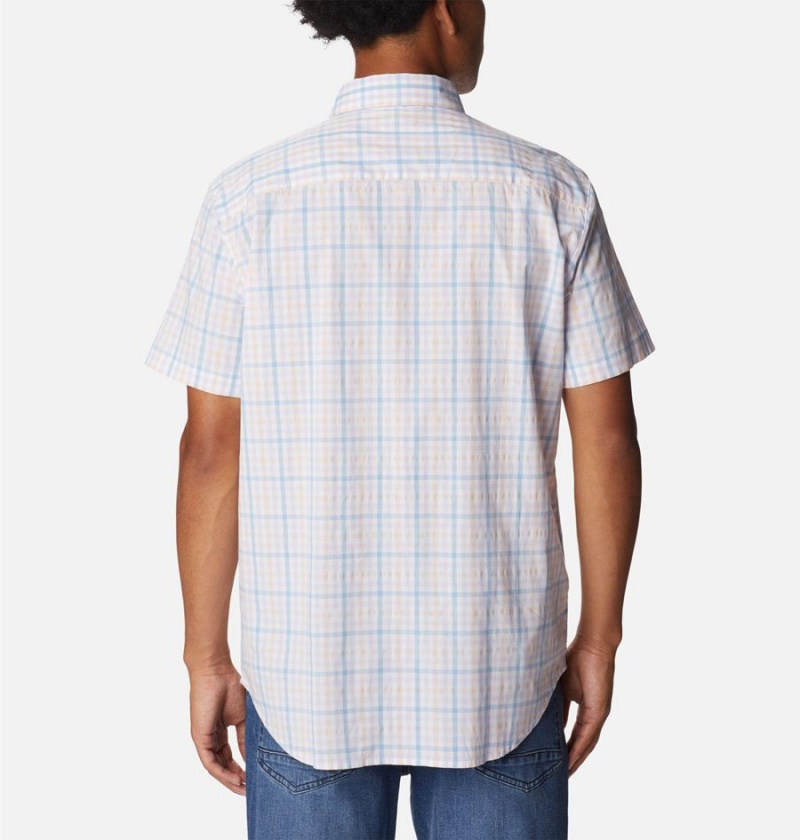 White Columbia Rapid Rivers II Short Sleeve Men's Shirt | 07519GJYW