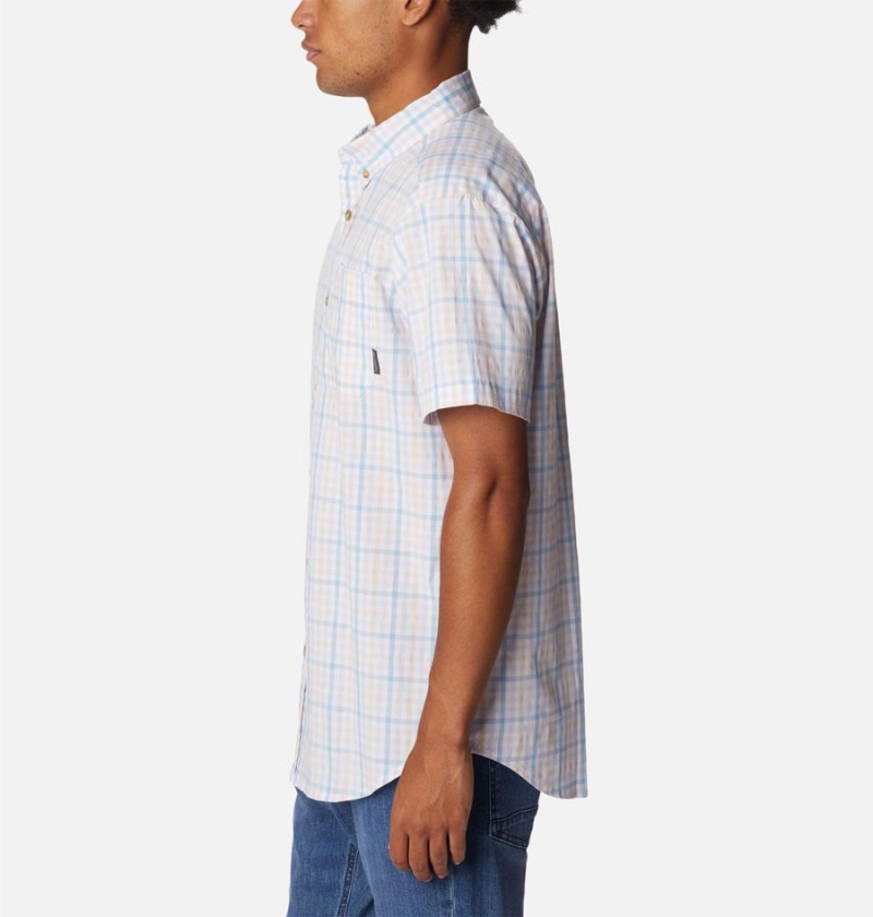 White Columbia Rapid Rivers II Short Sleeve Men's Shirt | 07519GJYW