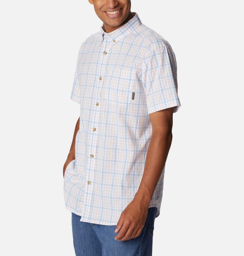 White Columbia Rapid Rivers II Short Sleeve Men's Shirt | 07519GJYW