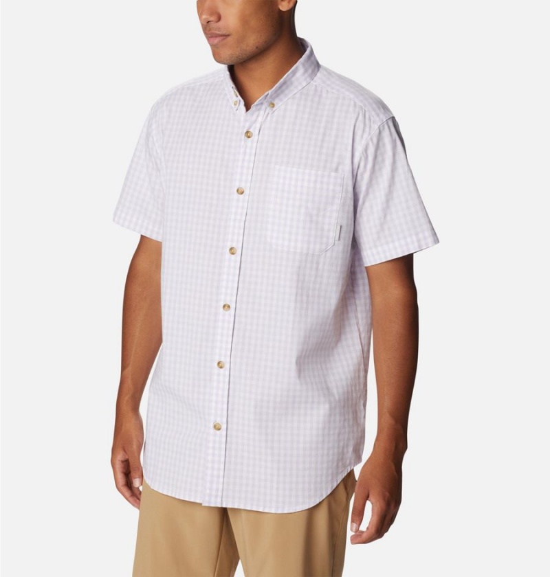 White Columbia Rapid Rivers II Short Sleeve Men's Shirt | 98360HMJN