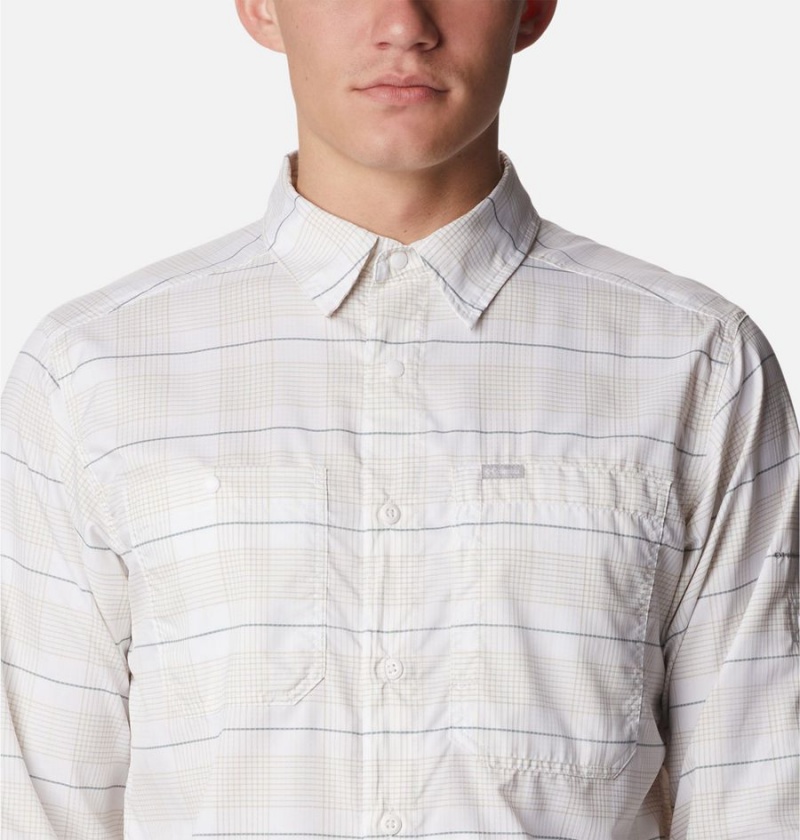 White Columbia Silver Ridge Utility Lite Plaid Long Sleeve Men's Shirt | 87091ITXA