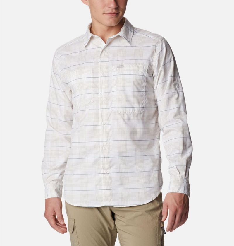 White Columbia Silver Ridge Utility Lite Plaid Long Sleeve Men\'s Shirt | 87091ITXA