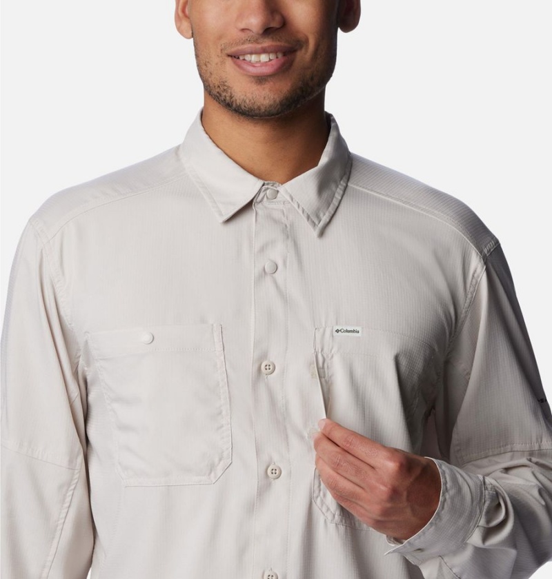 White Columbia Silver Ridge Utility Lite Long Sleeve Men's Shirt | 87096QBGL