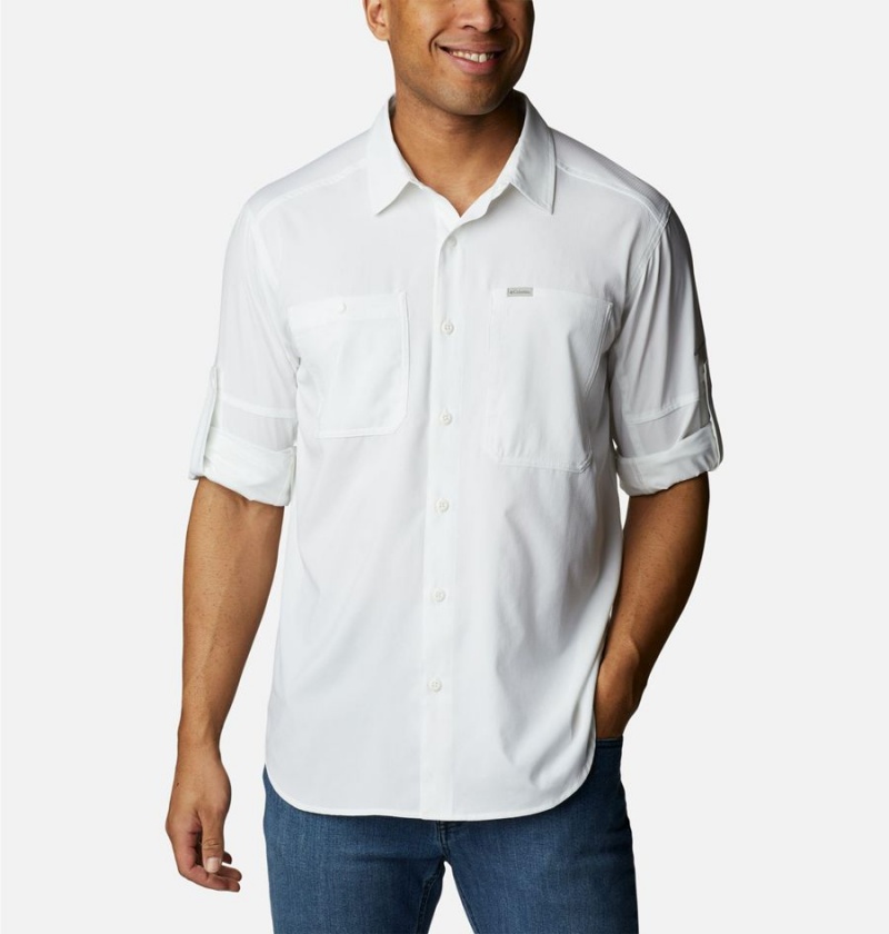 White Columbia Silver Ridge Utility Lite Long Sleeve Men's Shirt | 72618BSOQ