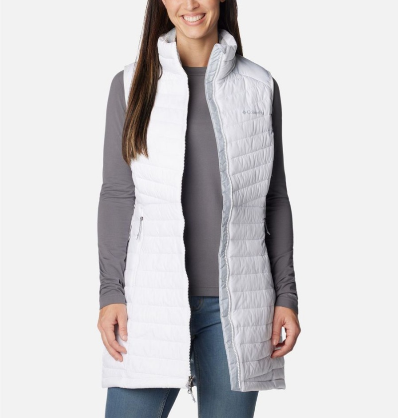 White Columbia Slope Edge Long Women's Vest | 56134NHOA