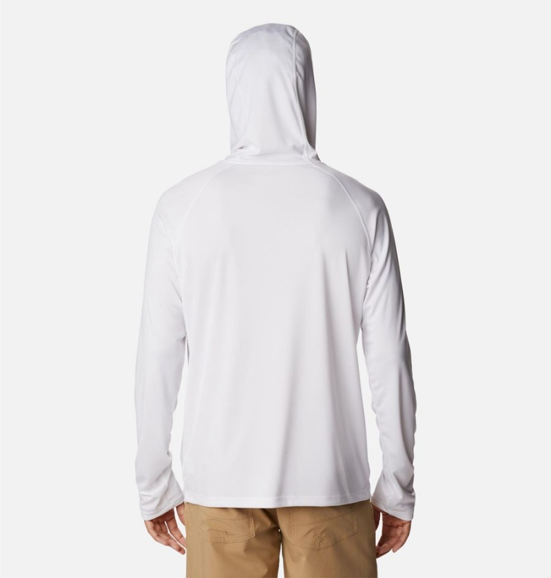 White Columbia Summerdry Raglan Long Sleeve Men's Hoodie | 36408FRDJ