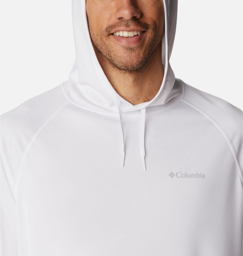 White Columbia Summerdry Raglan Long Sleeve Men's Hoodie | 36408FRDJ